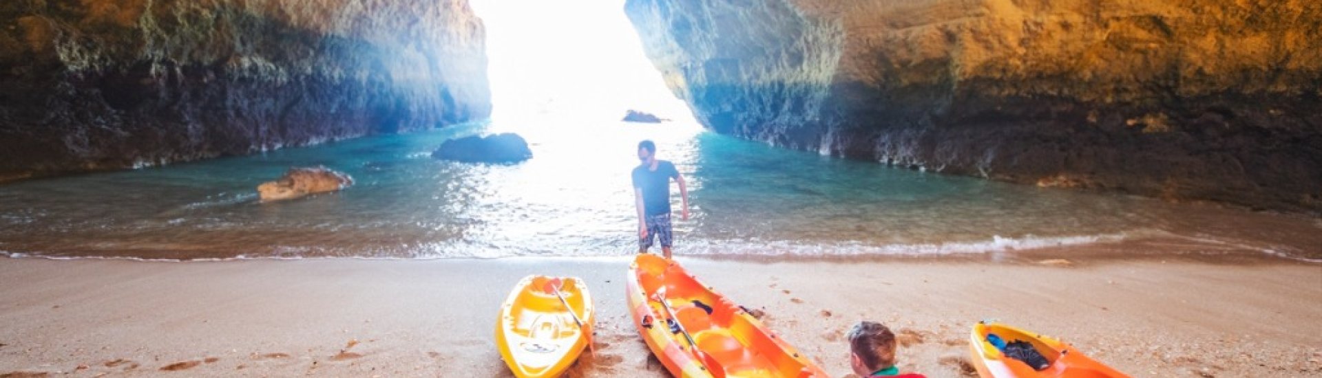 father and son kayak